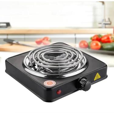 Imagem de Fogão Elétrico, Fogareiro Portátil, 1 Boca, 1000W, 110V, Espiral, Preto