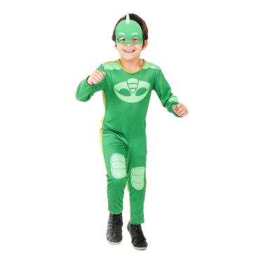 Imagem de Fantasia Pj Masks Menino Lagartixo Gekko Longa Luxo Pjmasks