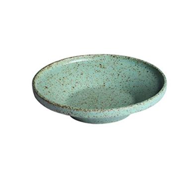 Imagem de URGDWEKJY Tigela de salada verde retrô artesanal prato de cerâmica única casa restaurante xícara de chá prato redondo bife arroz tigela de salada tigela de sobremesa tigela de frutas (B)