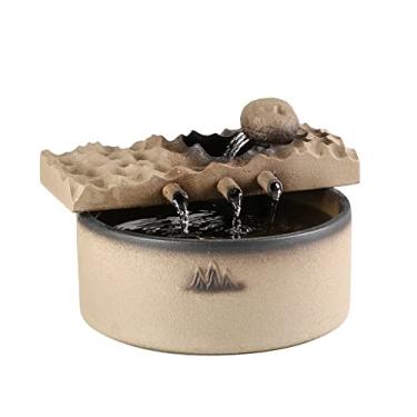 Imagem de XFNVXC Fontes de água, fonte de mesa, interior, cerâmica, fonte atomizadora, para escritório, fonte decorativa, fonte de mesa, fonte de mesa