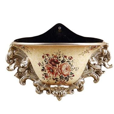 Imagem de CUTPOIY Vaso de flores altas de resina retrô estilo europeu para sala de estar, sala de jantar, quarto, cozinha, escritório, hotel, decoração de parede, decoração de casa, vaso decorativo para