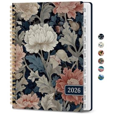 Imagem de Agenda 2026 – Agenda semanal e mensal, janeiro de 2026 a dezembro de 2026, agenda de calendário 2026 com encadernação em espiral, bolso interno, perfeito para material escolar de escritório em casa