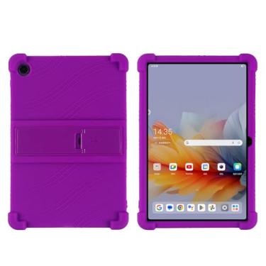 Imagem de QYiiD Capa para Lenovo Tab 10,1 polegadas 2025 TB311FU/TB311XU, capa protetora de borracha macia à prova de choque de silicone leve para crianças para Lenovo Tab 10,1 polegadas 2025, roxa