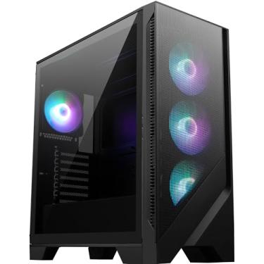 Imagem de MSI Capa para PC MAG Forge 321R Airflow Mid-Tower - Capacidade ATX, Suporte GPU RTX 40, Ventilador ARGB, Filtro Magnético de Poeira, Vidro Temperado, 4 ARGB -LHub, USB 3.2 Geração 2x2 Tipo-C