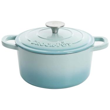 Imagem de Panela de Ferro Fundido 7 Litros Esmaltado e Antiaderente, Água, CROCK POT 125290.02r, Azul