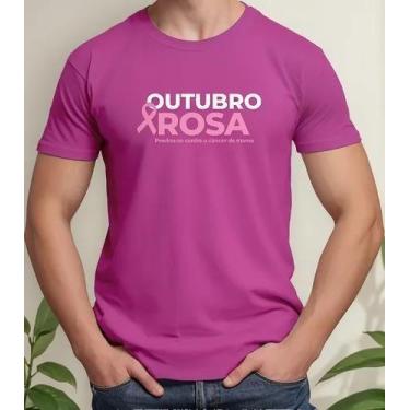 Imagem de Camiseta Camisa Adulto Feminina Masculina Algodão Outubro Rosa Prevenç