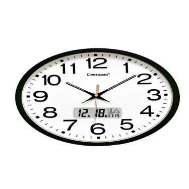 Imagem de Relógio Parede Redondo Analógico Digital Preto E Branco