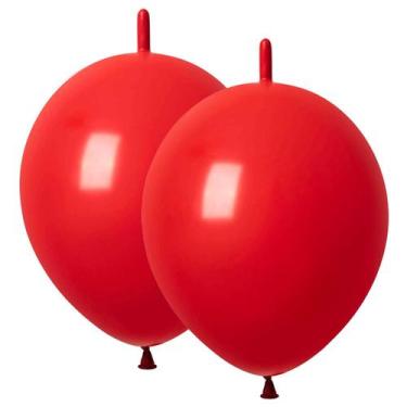 Imagem de Balões ADIDO EVA Link Red Latex 25 cm 80 unidades para festa