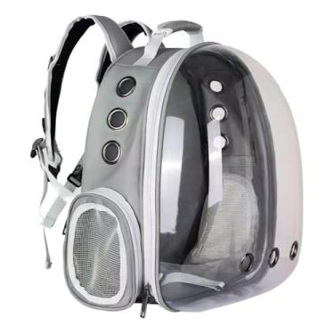 Imagem de Mochila para Cachorros e Gatos Visão Panorâmica Astronauta Caixa de Transporte Para Viagens Curtas Em Carro Bolsa Pet Leve E Resistente (cinza)