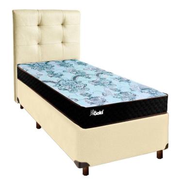 Imagem de Kit Cama Box + Cabeceira + Colchão Solteiro Molas Ensacadas - Life Gold - Paropas