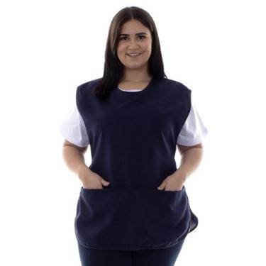 Imagem de PLus Size -  Bata / Jaleco / Avental em Tecido Oxford ,com  Bolso Fron