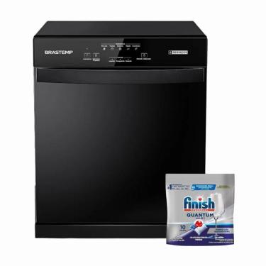 Imagem de Compre Lava-Louças Brastemp 8S Preto BLF08AE e Ganhe Detergente para Lava-Louças Finish