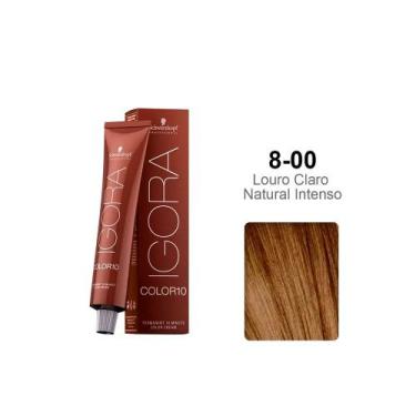 Imagem de Tintura Schwarzkopf Igora Color 10 8.00 Louro Claro Natural Intenso