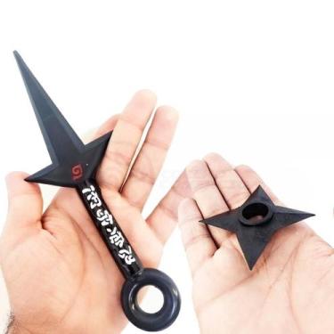 Imagem de Kit Kunai 23,5Cm + Shuriken 9Cm de Brinquedo para Cosplay de Ninja - D