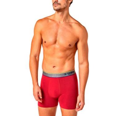 Imagem de Cueca Boxer Lupo 00784-061 Masculina Algodão Com Elastano T. P/GG, G, 