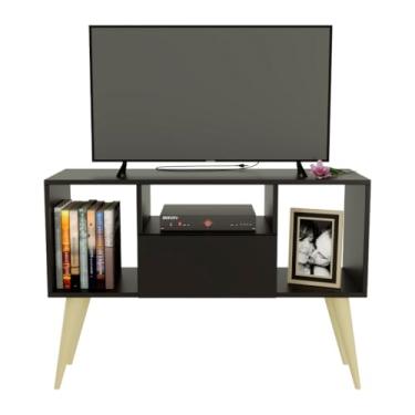 Imagem de Rack para Sala Quarto TV Até 40 Pol. Retro Moderno Argentina(Preto)