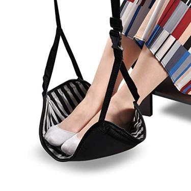 Imagem de Tnfeeon Rede Portátil de Portátil Redável Ajustável para Viagens de Avião, pé de Espuma Macia de Luxo para Prevenção de TVP, Adequada para ônibus e Trem