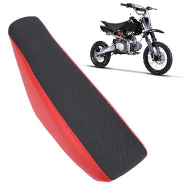 Imagem de Asixxsix Banco de espuma alto e plano para motocicleta, com design à prova de sol, absorção de impacto e respirável, para motos de trilha, off-road, motocross e scooters XR50, 50, 90, (vermelho)