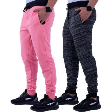 Imagem de Kit 2 Calças Masculina MXD Conceito Moletom Slim Fit Cores Cor:;Tamanho:GG;Gênero:Masculino-Masculino