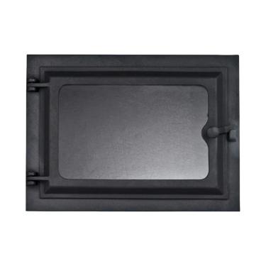 Imagem de Porta Forno Ferro Fundido Com Vidro 28,5x33,5cm