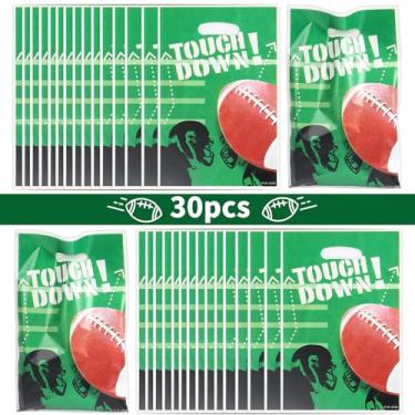 Imagem de SUNAI 30 peças de lembrancinhas de festa de futebol – 16,5 x 23,8 cm para lanches com tema de futebol, artigos de festa de aniversário, celebrações de eventos, verde