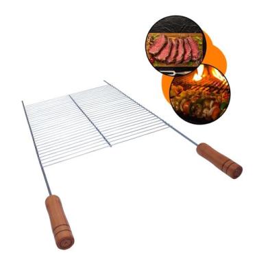 Imagem de Grelha Churrasco Plana Aramada Parrilla Galvanizada - Hannah, 50x40cm