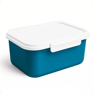 Imagem de Potes Plástico Reutilizável 750ml Kit para Marmitas Refeições com Trav