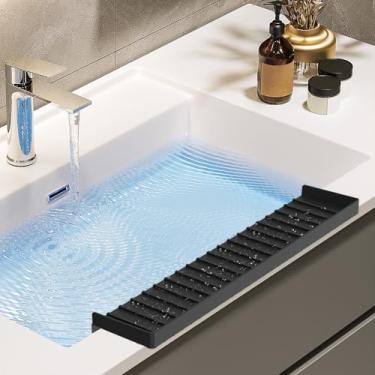 Imagem de Protetor de borda de pia de silicone para pia de cozinha, protetor de respingos antiderrapante com ventosa protetores de bancada cortáveis à prova de respingos de bancada 50 x 17,5 cm para cozinhas