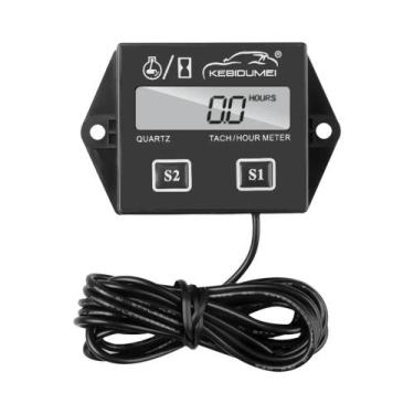 Imagem de Tacômetro Digital LCD Para Carro, Moto, Barco E ATV Com Medidor De Hor