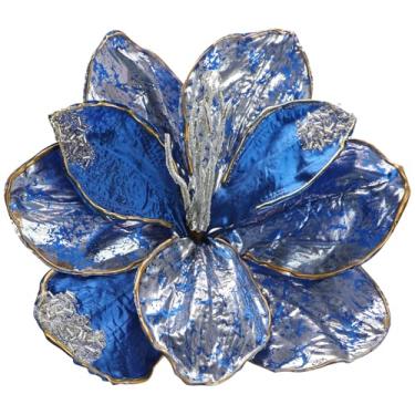 Imagem de Briful Flores artificiais amarílis de 53,8 cm com pétalas mosqueadas especialmente projetadas para decoração de guirlanda de Natal, guirlandas de Natal