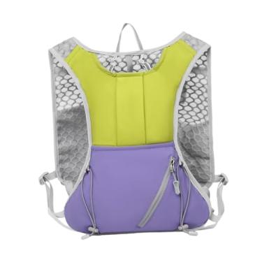 Imagem de IEUDNS Colete de Hidratação, Mochila de Corrida, Mochila de água, Mochila Multiuso para Um Dia, Mochila de Hidratação, Bolsa Esportiva para Escalada E Ciclis, Verde Roxo