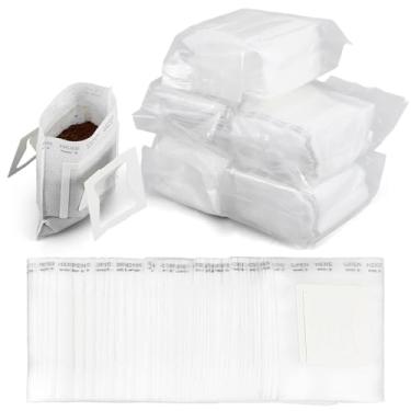 Imagem de IANFAN 300 peças de saco de papel de filtro de café portátil, sacos de café descartáveis pendurados para gotejamento de orelha, filtros de café de gotejamento para casa, escritório, viagem
