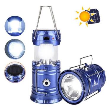 Imagem de Lanterna Lampião de Led 6 em 1 Solar Bivolt + Entrada USB GT214 - Lorb