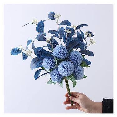 Imagem de Flores artificiais Flores de seda artificiais brancas, buquê anêmona para casamento, festa em casa, decoração mesa, planta, flor falsa(F)