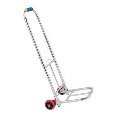Imagem de MotiveTech Carrinho de mão dobrável, carrinho utilitário ajustável, multifuncional, com rodas para mudança de casa, viagem, compras, Rodas Pp
