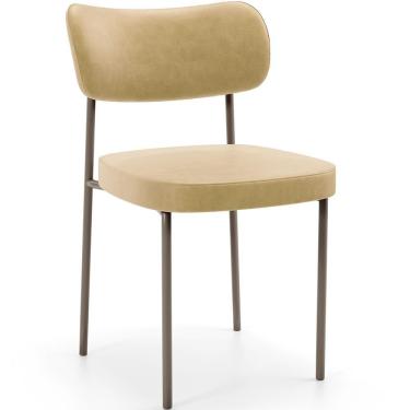 Imagem de Cadeira Decorativa Sala De Jantar Melina Base Arena L02 Couríssimo Fendi - Lyam Decor