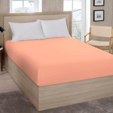 Imagem de Lençol Solteiro Premium Linea 180 Fios Salmão