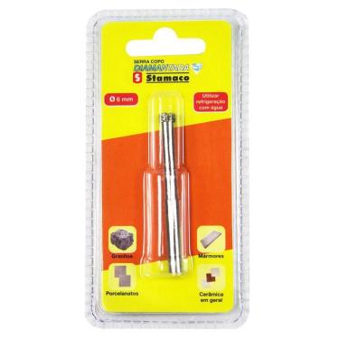 Imagem de Serra Copo Diamantada 6mm - 1751 - Stamaco Serra Copo Diamantada 6mm Stamaco 175.1