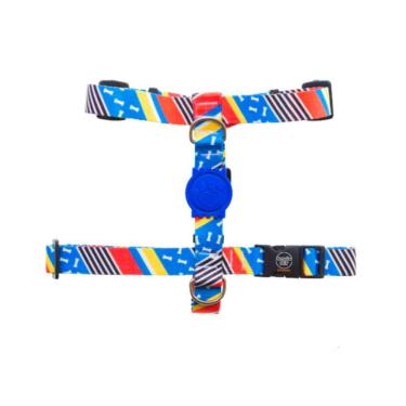 Imagem de Peitoral Para Cães H Osso Azul Ampla Pet Tamanho P