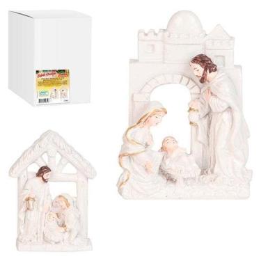 Imagem de Enfeite Presépio de Resina Branco Natal Sortidos Art Christmas