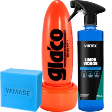 Imagem de GLACO 75 ML CRISTALIZADOR REPELENTE ÁGUA CHUVA DOS VIDROS + LIMPA VIDROS 500 ML VINTEX