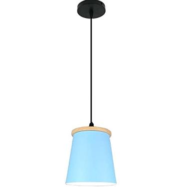 Imagem de CHENKUI Macaron Wood Art Lamp Shade candeeiro suspenso moderno nórdico acessórios de iluminação industrial de cor de luz pendente candeeiro de teto decorativo com ecrã de metal ajustável