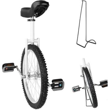 Imagem de 16/18/20/61.0 cm Wheel Trainer Monociclo Altura Ajustável Skidproof Mountain Tire Balance Exercício de Ciclismo, com Suporte de Monociclo, Monociclo de Roda (50,8 cm)