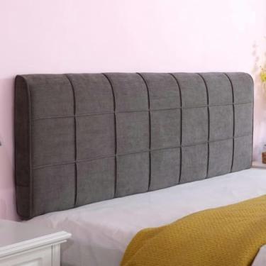 Imagem de Almofada grande para cabeceira de parede, descanso de cama, almofada de leitura, apoio lombar, encosto para dormitório, sofá-cama, beliche, estofado com capa lavável