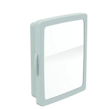 Imagem de Armario banheiro com espelho embutir sobrepor, Organizador com Prateleiras Ajustáveis - Acabamento em Branco, Ideal para Banheiros Pequenos e Modernos(Branco)