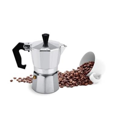 Imagem de cafeteira el¨¦trica de alum¨ªnio,M¨¢quina de caf¨¦ de 2 x¨ªcaras, m¨¢quina de caf¨¦ expresso para moka cubana italiana greca pote uso dom¨¦stico no escrit¨®rio, M¡§¡équina de caf¡§| expresso alum¡§anio 2 x¡§a