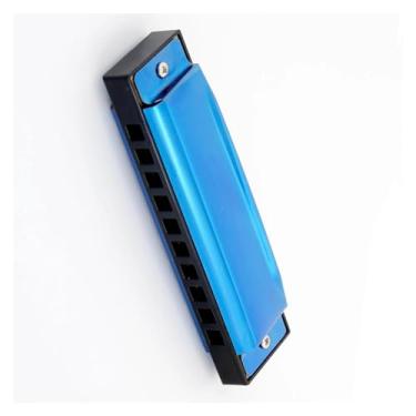 Imagem de Gaita profissional 10 furos 20 tons diatônica blues harmônica tom padrão belo instrumento (cor: Ab)