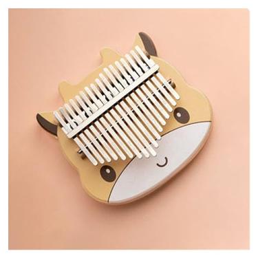 Imagem de Piano acrílico polegar 17 tons kalimba iniciante pequeno dedo piano instrumento com acessórios (cor: 03)