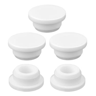 Imagem de Gosknor 5pcs Tampa Furo Transbordo Pia Silicone, Tampa Redonda Para Transbordo Cozinha Banheiro Bacia Dreno Inserto Plug para Casa (Branco)
