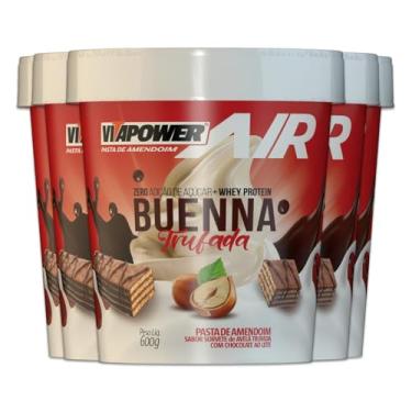 Imagem de Kit 5 Pasta de Amendoim Vitapower Whey Buenna Trufado 600g